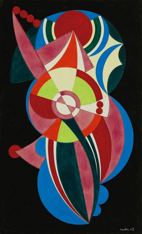 ochyming: Auguste Herbin  1882-1960  SANS TITRE, 1942    Gouache on paper  