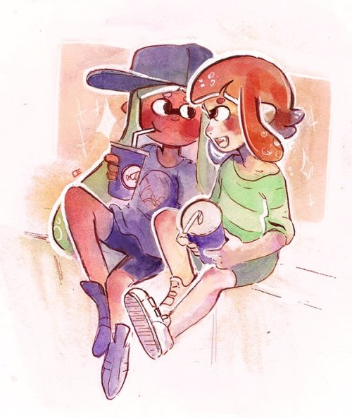 couple of more splatoon themed inktobers