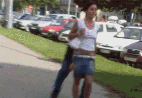 projectenf:  Skirt and panties pulled down in public 