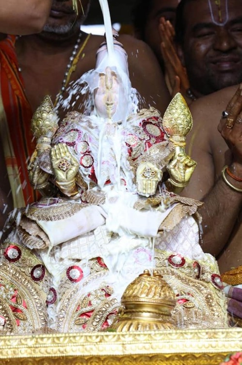 Padmavathi (Lakshmi) of Tiruchanur, Tirupati,using various ornaments and crowns made of dried fruits