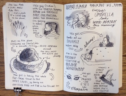 This week&rsquo;s round-up of sketches from my #DublinBus commute, minus a day due to migraine.   #s