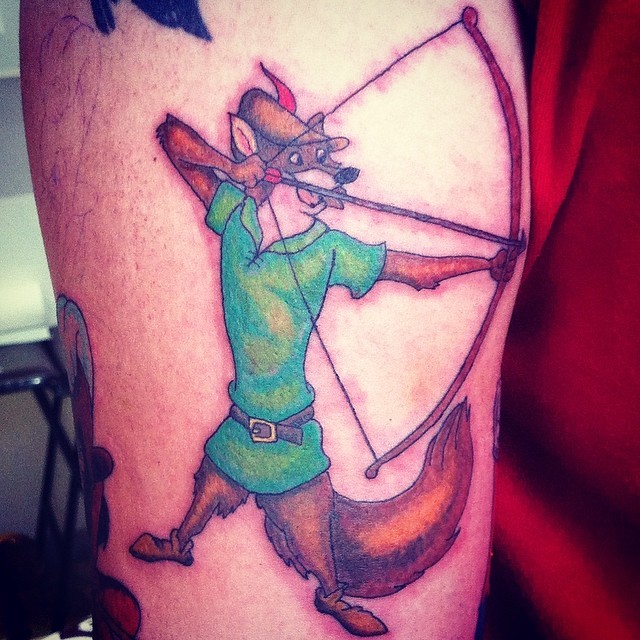 Blades Tattoos  OoDeLally golly what a day   Thought Id treat  myself to a little AlanADale piece this afternoon        disneytattoo disney robinhood robinhoodtattoo alanadale 