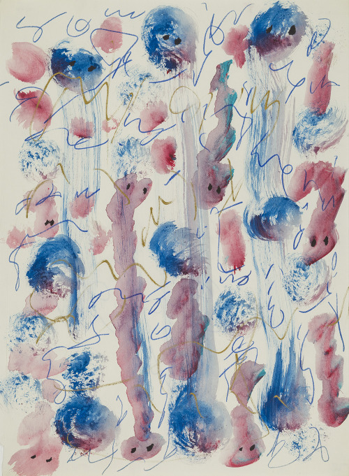 cavinmorrisgallery: J.B. MurrayUntitled, c. 1978-1988Watercolor and marker on paper14 x 10.5 inches3