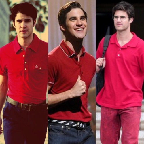 darrenismydarcy:The evolution of Darren Criss and the red polo.