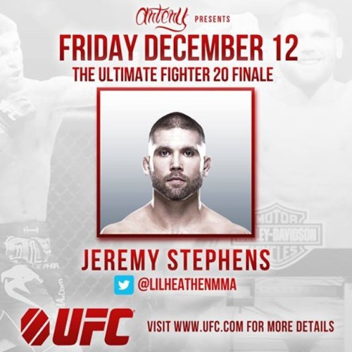 Can&rsquo;t wait to watch @lilheathenmma fight TONIGHT at the UFC Ultimate Fighter 20 Finale! #J
