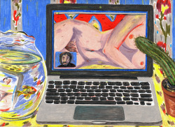 tumblropenarts:  Odalisque with Cactus and