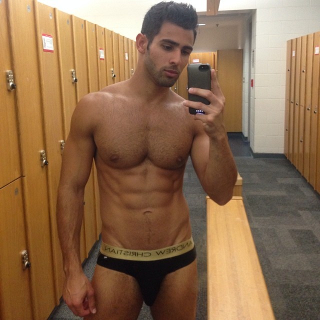 pablohernandezofficial:  About to shower at the gym #andrewchristian #classic #black