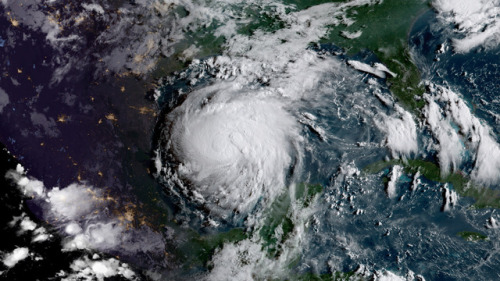 Tropical Storm Harvey in the Gulf of Mexico on the morning of August 24, 2017 from the GOES-16 satel