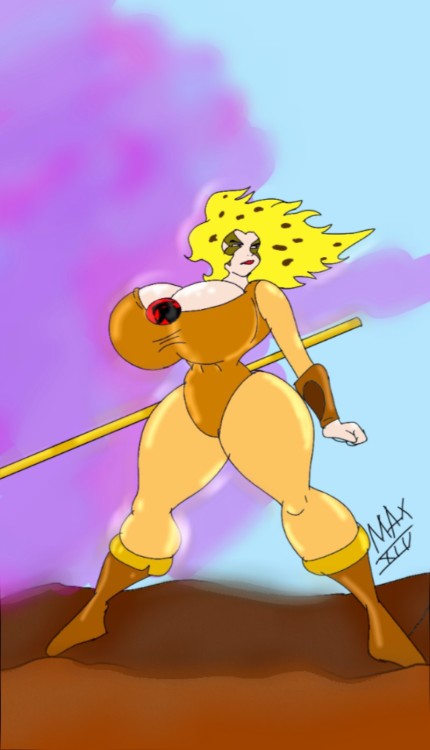 kane809:  maxtlat:  Cheetara by maxtlat  A huge boobs, hypercurvy version of the quickest sexy kitten of the third planet Thunde, thunder…ooooh babe!   ThunderCats goooo! And when I say goooo I mean my penis!