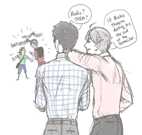 ingthing:  More Professor!AU- this time, Daisuga meeting, placing bets on unfortunate undergrads, and glasses Daichi!