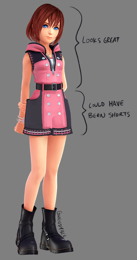 sam-chuu:
“ gwendybee:
“ Okay, guys, are rompers still a thing? Because I was talking with @sam-chuu about the Kairi design in Kingdom Hearts 3 and, I have some notes,
”
I mean shorts are comfy and easy to wear.
”