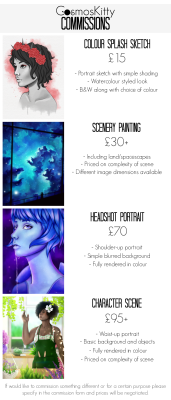 cosmos-kitty:  Commissions are now open!