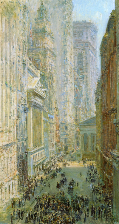 Lower Manhattan (aka Broad and Wall Streets), 1907, Childe Hassamwww.wikiart.org/en/childe-h