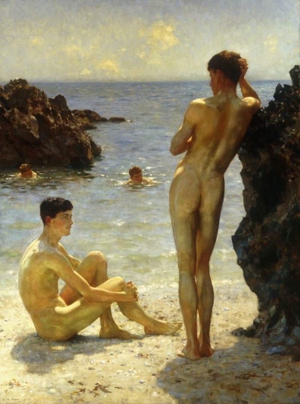 21primitive: Henry Scott Tuke (1858-1929) Lovers of the Sun