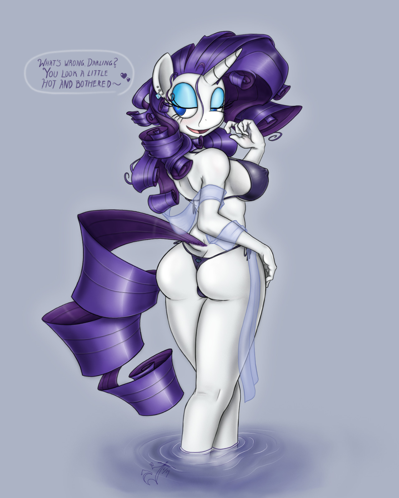 melancholy-meloncollie:  Also, a slightly more SFW version. Because why not?  Ohhotdamn