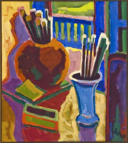 Karl Schmidt-Rottluff (German 1884–1976)Paintbrushes (In Memoriam Walter Gramatté)