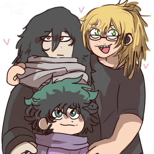 dadzawa + dadmic w/ izuku as requested by my discord <3(aka i havent drawn them in a while xoxo)h