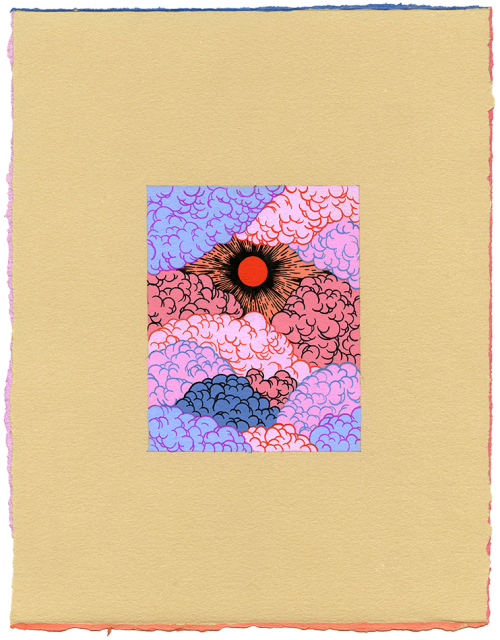jacobvanloon:The Red Sun IGouache on paper, 3.5 x 4.375"2020