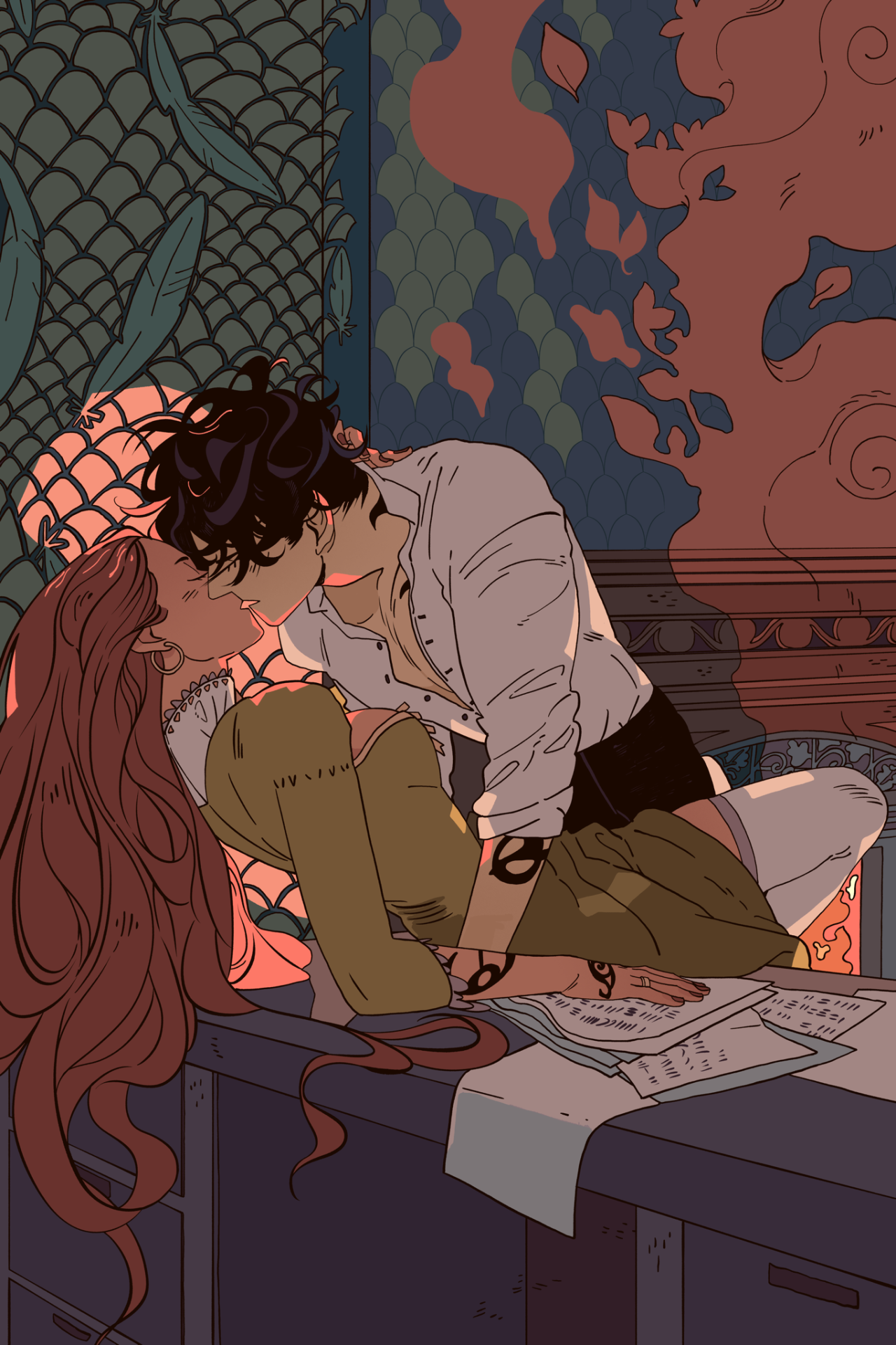 Does the book shadow threads have any sex scenes