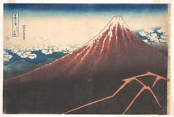 fashionsfromhistory:  Storm Below Mount Fuji   Katsushika Hokusai c.1831 (X) 