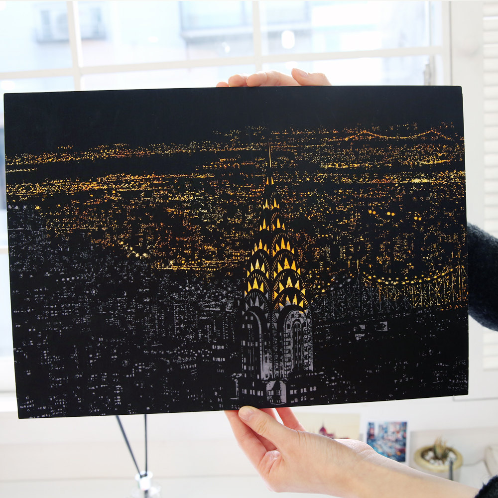 culturenlifestyle:New DIY Cityscape Scratch Art by Lago Design Seoul-based studio