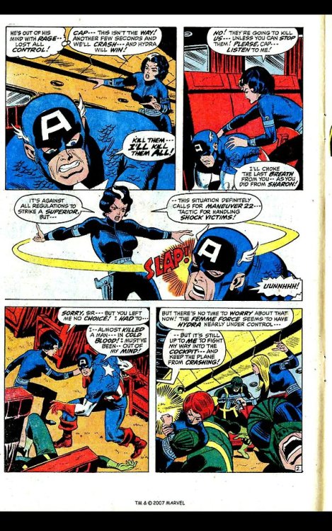 197202 Captain America #146 – Page 4 Cap getting the bitch slapped out of him