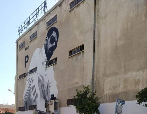 fromgreecetoanarchy:Giant graffiti for Antifa rapper Pavlos Fyssas who was murdered by neonazis on 1