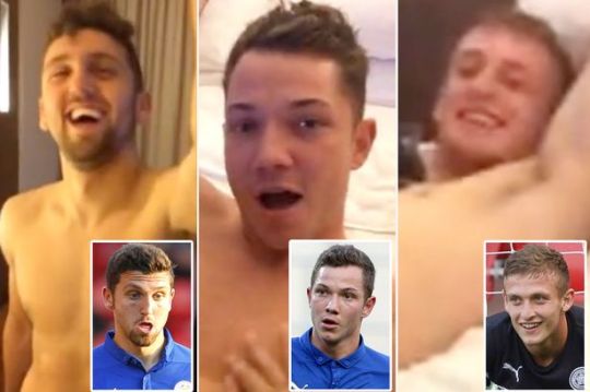 justgayvideos:  southernfratguy:  stokeontrentnudes:  icantbelievehesnaked:  Leicester City players James Pearson (left), Tom Hopper (middle), and Adam Smith (right) are under fire after video of a strange orgy during the team’s recent end-of-season