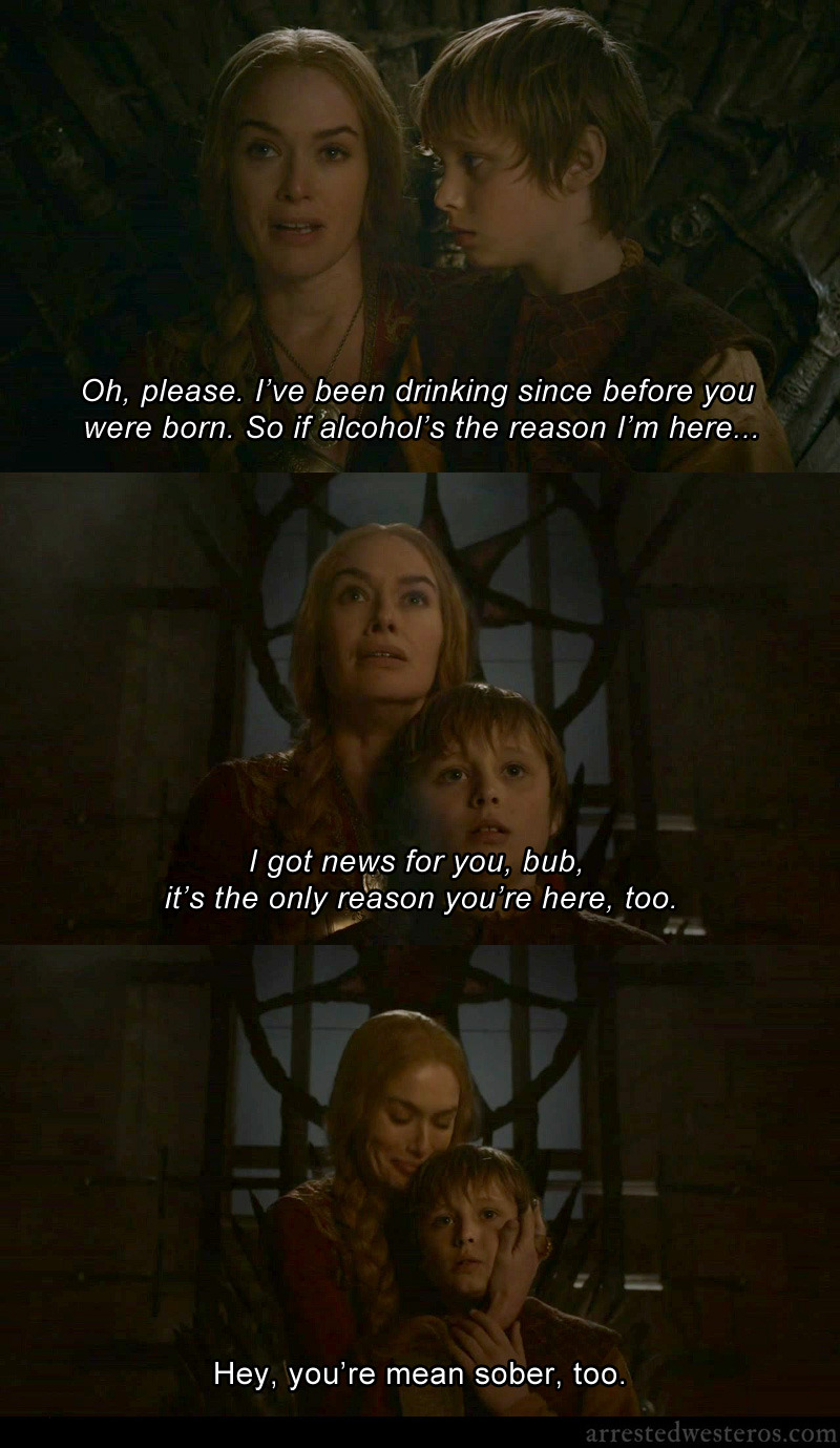 Lucille: Oh, please. I’ve been drinking since before you were born. So if alcohol’s the reason I’m here, I got news for you, bub, it’s the only reason you’re here, too.
Michael: Hey, you’re mean sober, too.
Spring Breakout - 2x17