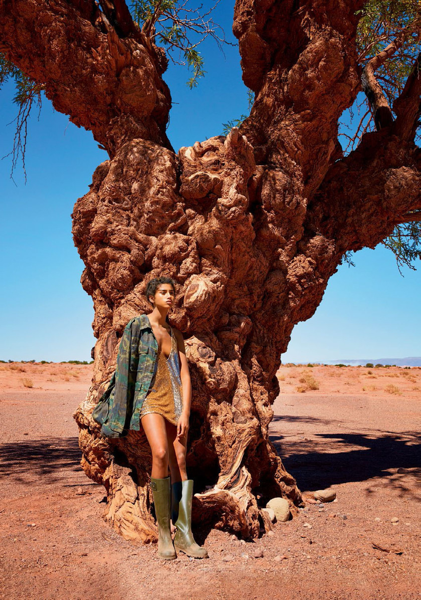 hellyeahblackmodels:  “Desert Calm” - Vogue US January 2016
