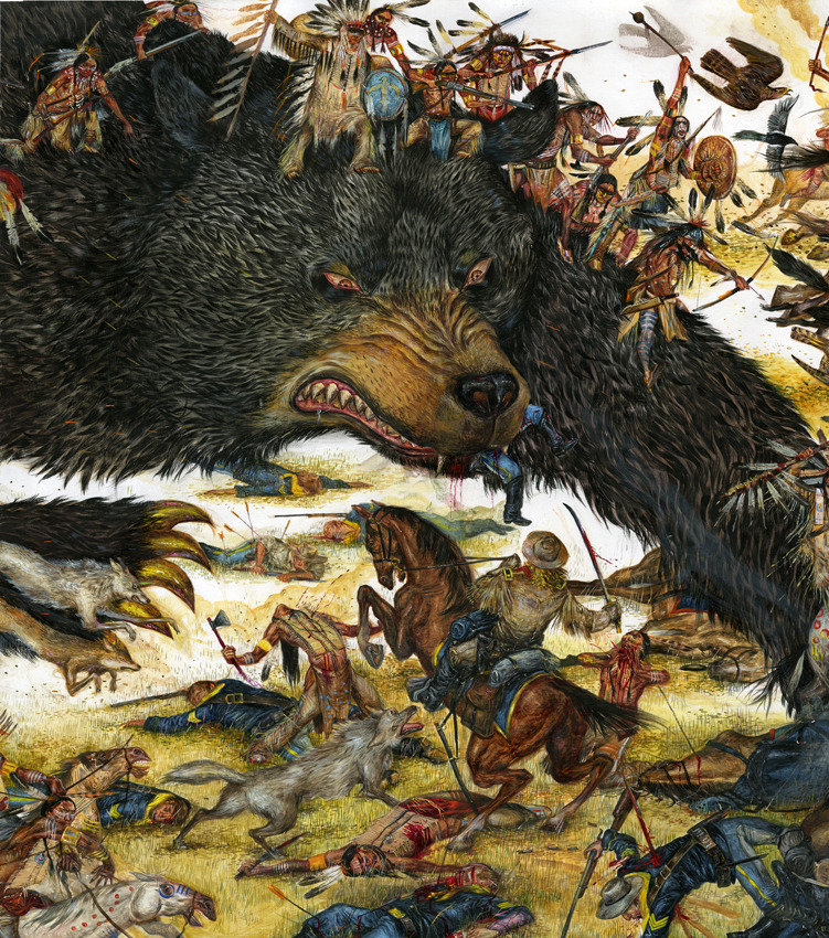 hifructosemag:  Mu Pan presents stupendously detailed new paintings for his solo