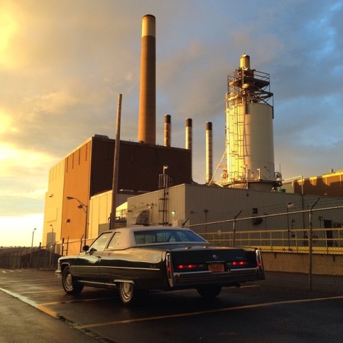 Perfect night to take her out #cadillac #coupedeville #1975 #oswego