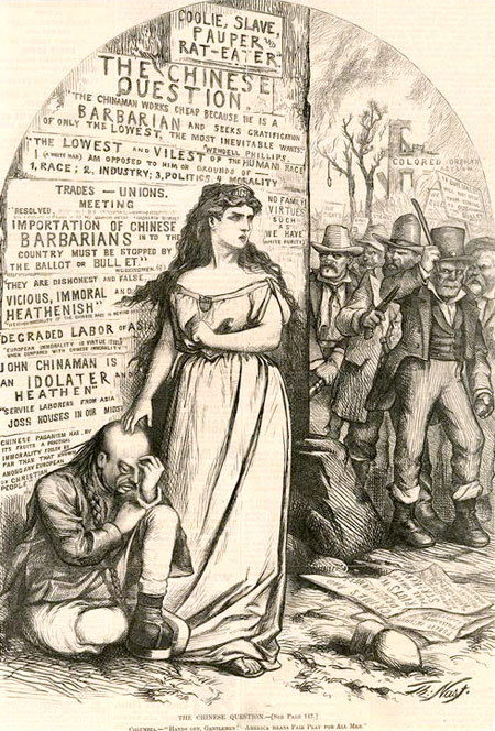 “The Chinese Question” by Thomas NastOriginally published in Harper’s Weekly on February 18, 1871Coo