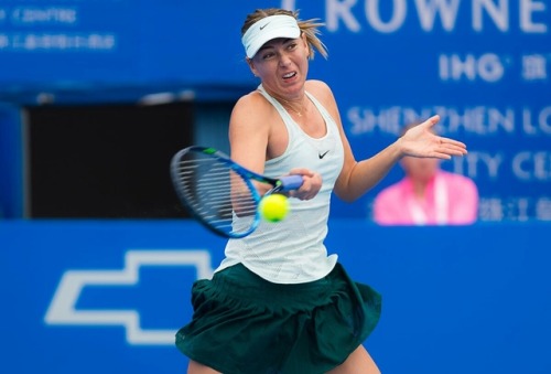 alwayswithsharapova: Maria Sharapova defeated Mihaela Buzarnescu 6-3 6-0 and advanced to second roun