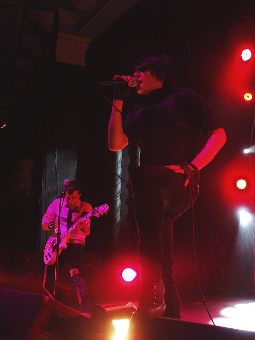 callmeblake:Frank Iero and Gerard Way of My Chemical Romance at the Rave, Milwaukee, Wisconsin -&nbs