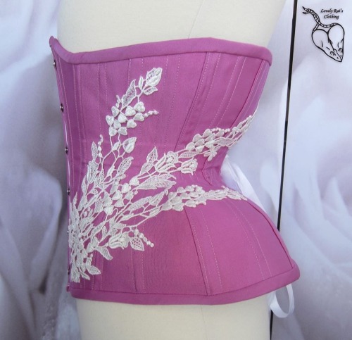 lovelyrats:Silk Faille and lace corset by Lovely Rats