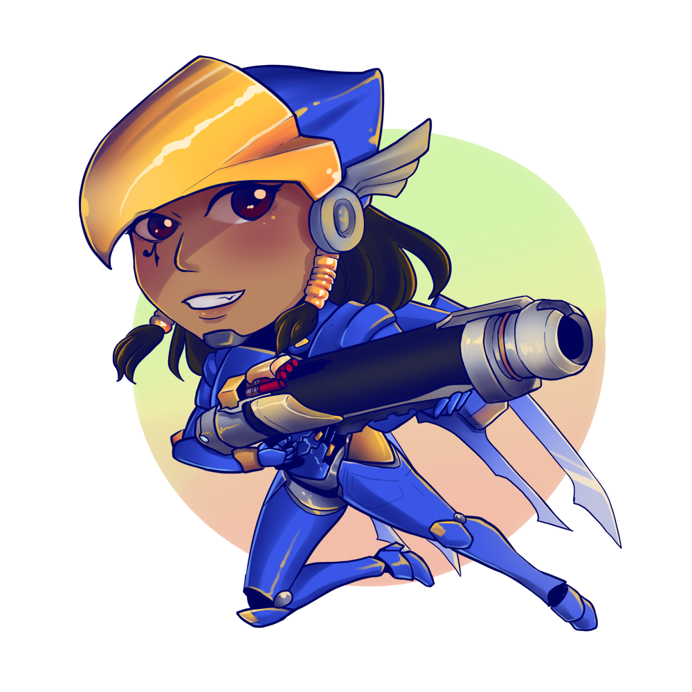 yan-li:Pharah and Widowmaker chibis OwO7