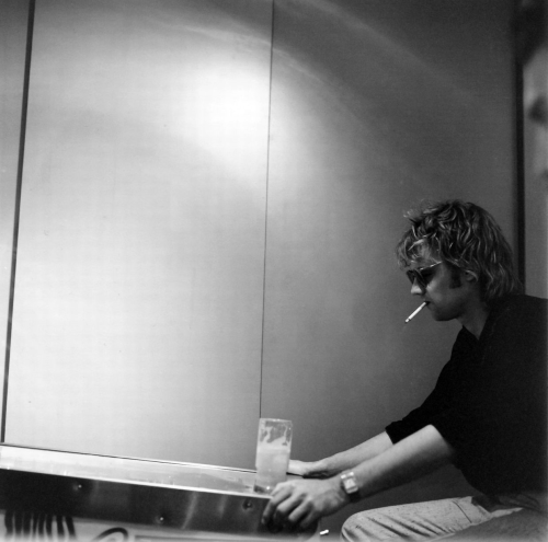 Brian May and Roger Taylor playing Flash Gordon pinballPhotos by Peter Hince
