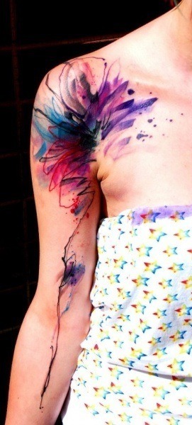 tactless-minxx:  Can I please just get a watercolor tattoo already?  Someone, please