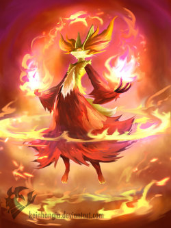 spydarusprime:  Delphox, Chesnaught, and Greninja by Keinhangia @ deviantart 