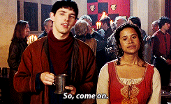 velvetkoneko:  #merlin cant make up his mind and gwen isnt helping one bit