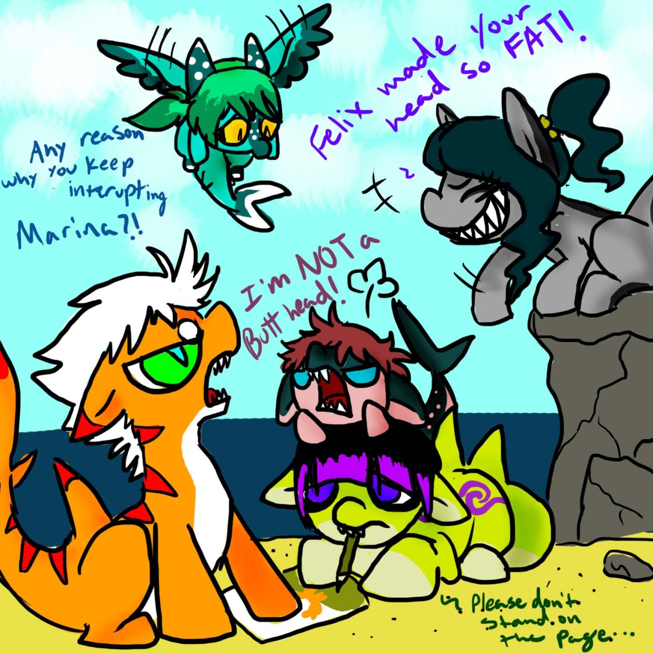 ponypupcorner:  well, anyway… now we are just one big happy family living on shimmerglow