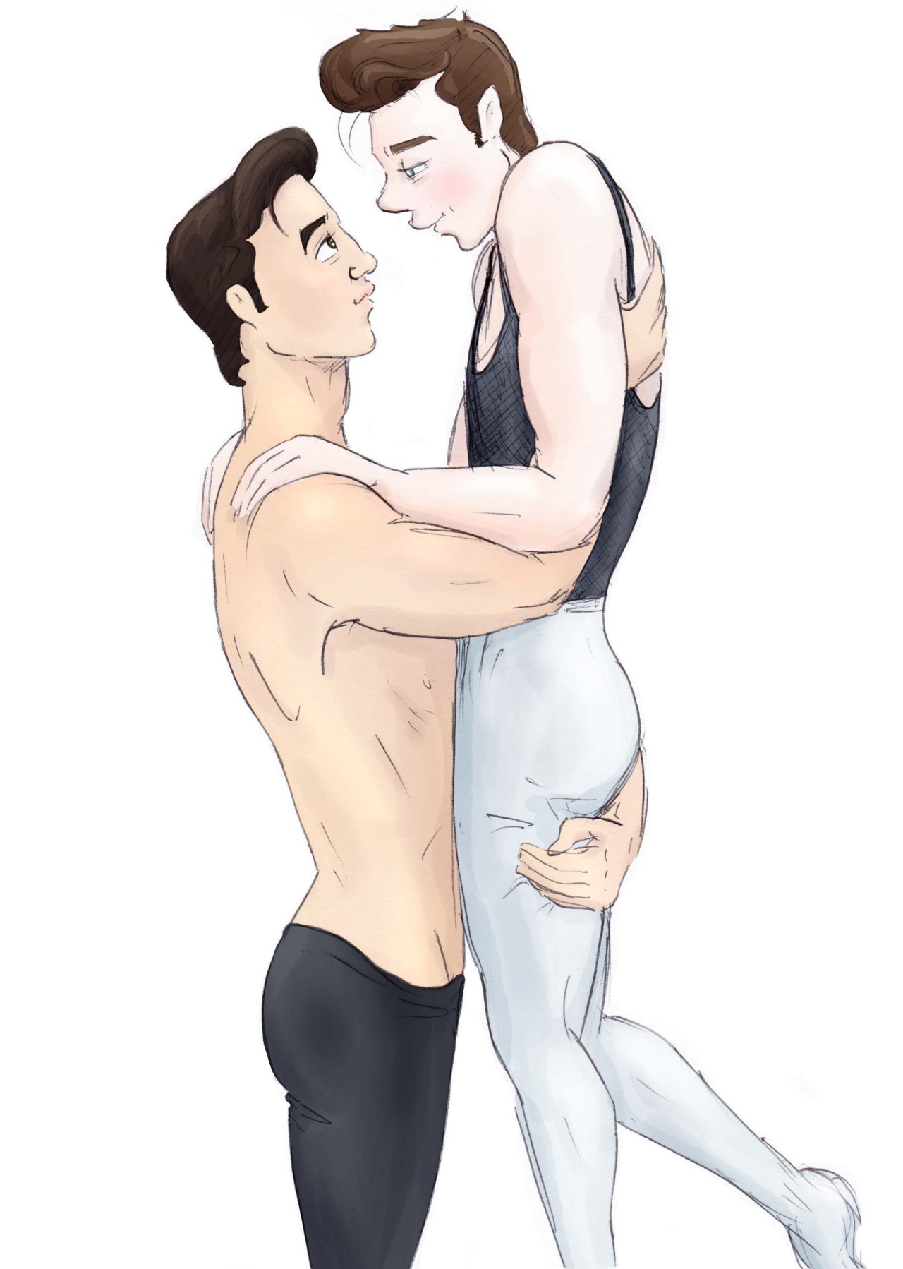 tacogrande:  animateglee:  I heard ballet Klaine and couldn’t not.  SO NICE TO