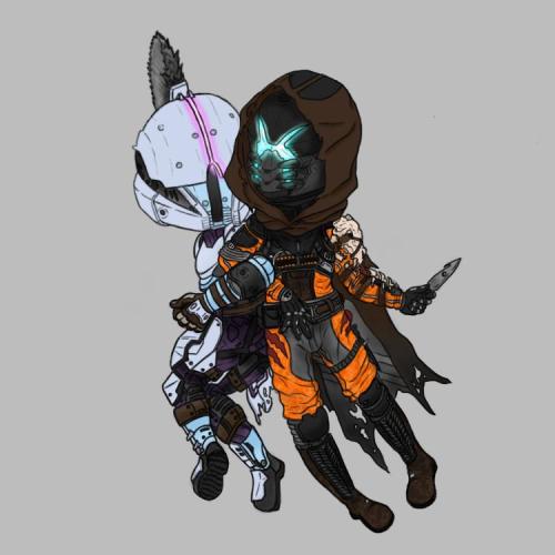 drakesoldier:  bleep bloop Team Honorguard chibsI love these nerds so much 