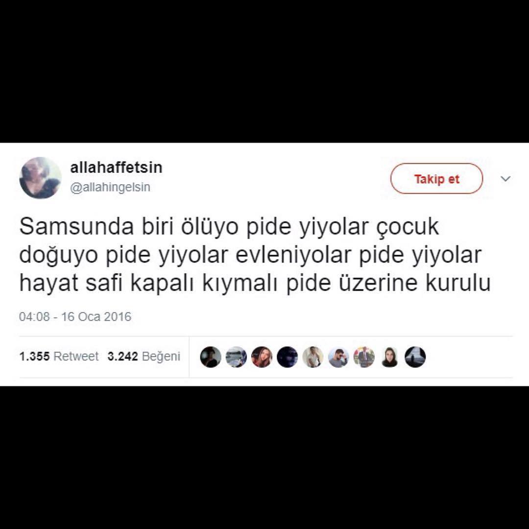 Samsunda biri ölüyo pide...