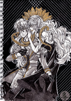 kkas-art:  Inktober 03 : POISONIt’s mystic messenger again! But I just couldn’t help myself doing something poison &gt; snake &gt; Rika - inspired. Don’t get me wrong, I do NOT hate but rather pity her - but her words and charisma are portrayed
