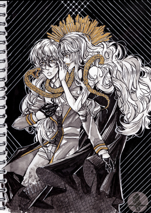kkas-art:  Inktober 03 : POISONIt’s mystic messenger again! But I just couldn’t help myself doing something poison > snake > Rika - inspired. Don’t get me wrong, I do NOT hate but rather pity her - but her words and charisma are portrayed