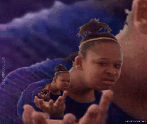 GIF of confused girl.