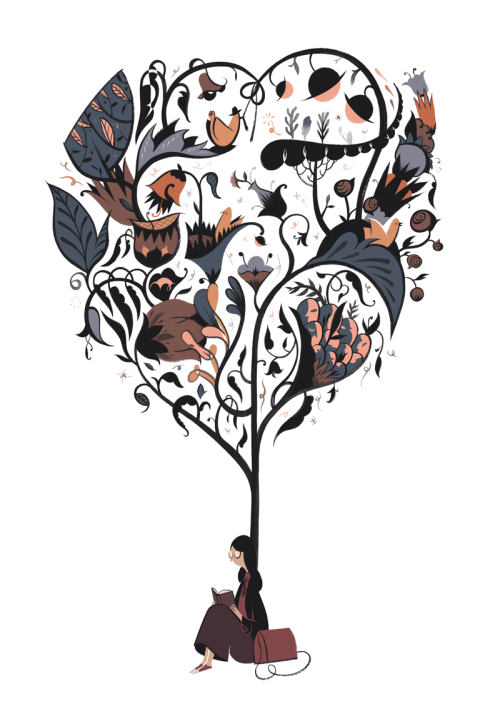 bibliolectors:Lectura, a la sombra de la imaginación (ilustración de Roman Muradov)