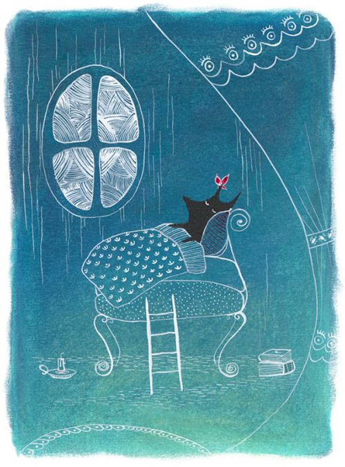 Katharina Ortner aka Risata (German, Munich, Germany) - From children&rsquo;s book The Little Wolf, 